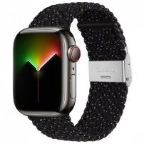 Nylonowy pasek z kropkami dla Apple Watch Ultra 49mm / 46mm / 45mm / 44mm / 42mm - czarny