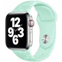 Silikonowy pasek ze wzorem płatka śniegu dla Apple Watch Ultra 49mm / 46mm / 45mm / 44mm / 42mm - pastelowy zielony