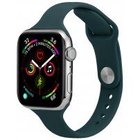 Cienki silikonowy pasek dla Apple Watch 42mm / 41mm / 40mm / 38mm - naftowy