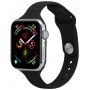 Cienki silikonowy pasek dla Apple Watch 42mm / 41mm / 40mm / 38mm - czarny