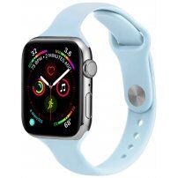 Cienki silikonowy pasek dla Apple Watch 42mm / 41mm / 40mm / 38mm - jasnoniebieskie