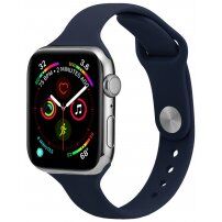 Cienki silikonowy pasek dla Apple Watch 42mm / 41mm / 40mm / 38mm - ciemnoniebieski