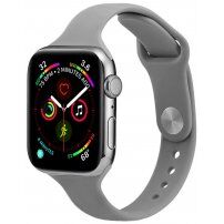 Cienki silikonowy pasek dla Apple Watch Ultra 49 mm / 45 mm / 44 mm / 42 mm - szary