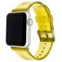Przezroczysty silikonowy pasek dla Apple Watch Ultra 49 mm / 45 mm / 44 mm / 42 mm - żółte