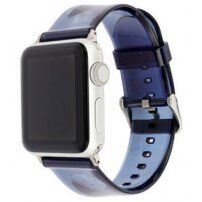 Przezroczysty silikonowy pasek dla Apple Watch Ultra 49 mm / 45 mm / 44 mm / 42 mm - ciemnoniebieski