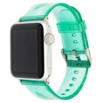 Przezroczysty silikonowy pasek dla Apple Watch Ultra 49 mm / 45 mm / 44 mm / 42 mm - turkusowy
