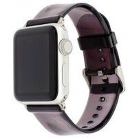Przezroczysty silikonowy pasek dla Apple Watch Ultra 49 mm / 45 mm / 44 mm / 42 mm - czarny