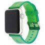 Przezroczysty silikonowy pasek dla Apple Watch Ultra 49 mm / 45 mm / 44 mm / 42 mm - zielone