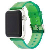 Przezroczysty silikonowy pasek dla Apple Watch Ultra 49 mm / 45 mm / 44 mm / 42 mm - zielone