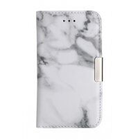 Pokrowiec flip dla iPhone 5 / 5S / SE (2016) - biały marmur