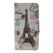 Otwierane etui / futerał do iPhone 6S / 6 - wieża Eiffla z kwiatem