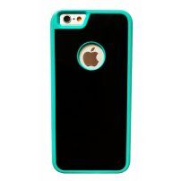 Magiczne antygrawitacyjne etui samoprzylepne dla Apple iPhone 6 / 6S - odpowiednie do selfie - czarno-zielone