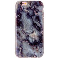 Etui ochronne plastikowe dla Apple iPhone 6 / 6S - niebiesko-czarny marmur