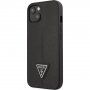 Pokrowiec Guess Saffiano Triangle dla iPhone 13 - czarny