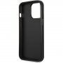 Pokrowiec Guess Saffiano Triangle dla iPhone 13 Pro - srebrny