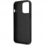 Guess 4G Saffiano Podwójne etui na karty z kieszenią na karty dla iPhone 13 Pro Max - szary