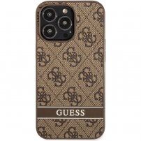 Guess 4G Stripe etui do iPhone 13 Pro Max - brązowe