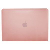 Matowa przezroczysty pokrowiec z kropkami dla MacBook Pro 13" (A1706 / A1708 / A1989 / A2159) - różowy