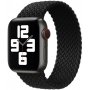 Nylonowy pasek ze wzorem warkocza do Apple Watch 42mm / 41mm / 40mm / 38mm - XS - czarny