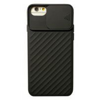 Etui z przesuwaną osłoną obiektywu aparatu fotograficznego dla iPhone 6 / 6S / 7 / 8 / SE (2020/2022) - czarny