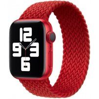 Nylonowy pasek ze wzorem warkocza do Apple Watch Ultra 49mm / 46mm / 45mm / 44mm / 42mm - XS - czerwony