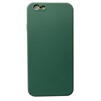 Ochronne etui silikonowe z prostymi krawędziami do iPhone 6 / 6S - ciemnozielony