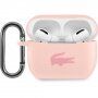 Lacoste Glossy Printing Logo silikonowe etui dla AirPods Pro - różowy