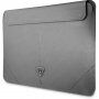 Guess Saffiano Triangle Metal Logo etui dla iPada Pro 12,9"/ MacBook do 14" - srebrna
