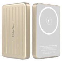 Magnetyczny bezprzewodowy powerbank CubeNest S1B0 z portem USB-C - 5 000 mAh - złota