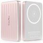 Magnetyczny bezprzewodowy powerbank CubeNest S1B0 z portem USB-C - 5 000 mAh - różowa