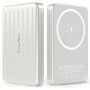 Magnetyczny bezprzewodowy powerbank CubeNest S1B0 z portem USB-C - 5 000 mAh - srebrna