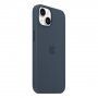 Oryginalne Apple etui silikonowe z MagSafe dla iPhone 14 - niebieski burzowy
