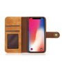2w1 stylowy zdejmowany pokrowiec flip dla Apple iPhone XS / iPhone X - jasnobrązowy