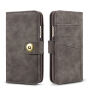 2w1 stylowy zdejmowany pokrowiec flip dla Apple iPhone XS / iPhone X - szary