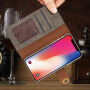 2w1 stylowy zdejmowany pokrowiec flip dla Apple iPhone XS / iPhone X - szary