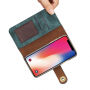 2w1 stylowy zdejmowany pokrowiec flip dla Apple iPhone XS / iPhone X - zielony
