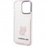 Karl Lagerfeld Choupette Logo pokrowiec dla iPhone 14 Pro Max - różowy