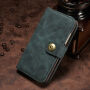 2w1 stylowy zdejmowany pokrowiec flip dla Apple iPhone XS / iPhone X - zielony