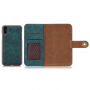 2w1 stylowy zdejmowany pokrowiec flip dla Apple iPhone XS / iPhone X - niebieski