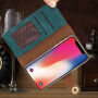 2w1 stylowy zdejmowany pokrowiec flip dla Apple iPhone XS / iPhone X - niebieski