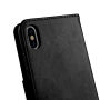 2w1 zdejmowany pokrowiec ochronny flip dla Apple iPhone XS / iPhone X - czarny