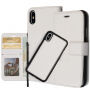 2w1 zdejmowany pokrowiec ochronny flip dla Apple iPhone XS / iPhone X - biały