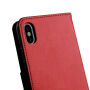 2w1 zdejmowany pokrowiec ochronny flip dla Apple iPhone XS / iPhone X - czerwony