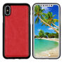 2w1 zdejmowany pokrowiec ochronny flip dla Apple iPhone XS / iPhone X - czerwony
