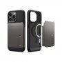 Wytrzymały pokrowiec Spigen Slim Armor z podstawką i MagSafe dla iPhone 14 Pro Max - szary