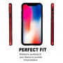 GOOSPERY etui przezroczyste z kolorową ramką dla Apple iPhone XS / iPhone X - czarno-czerwone