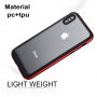 GOOSPERY etui przezroczyste z kolorową ramką dla Apple iPhone XS / iPhone X - czarno-czerwone