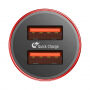 BASEUS ładowarka samochodowa z dwoma portami USB dla Apple iPhone / iPad / iPod - czerwona