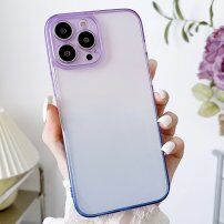 Przezroczysty pokrowiec z dwukolorową ramką dla iPhone 11 Pro - niebiesko-fioletowy