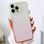 Przezroczysty pokrowiec z dwukolorową ramką dla iPhone 11 Pro Max - czerwono-zielony